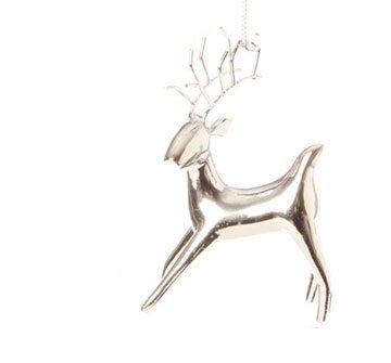 RAZ Imports Silver Deer Ornament, Choice of Styles (top walking)