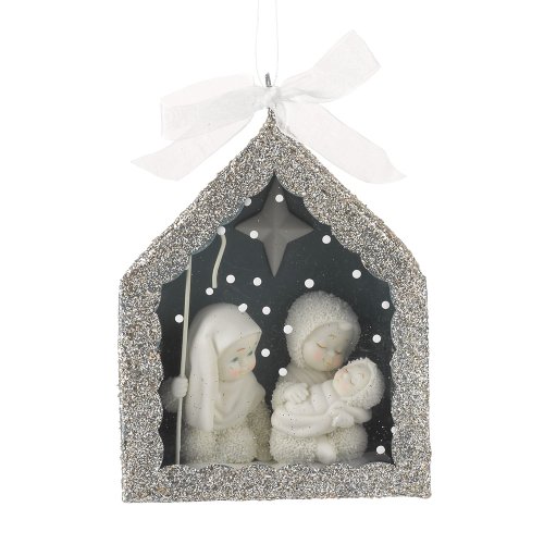 Department 56 Snowbabies by Kristi Jensen Pierro Dream Collection Nativity Shadow Box Ornament, Ho 5-Inch