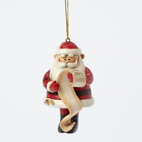 Rudolph Jim Shore Ho Santa With Gold Accent Ornament