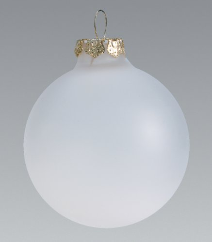 Darice 2614-26 6-Piece Glass Ball Shaped Ornament, Frosted Glass, 70mm