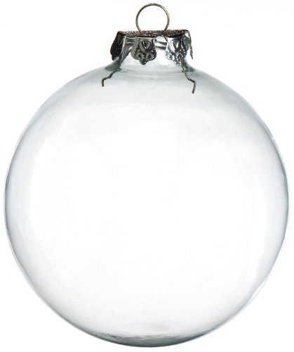 Clear Glass Ball Ornaments: 100mm