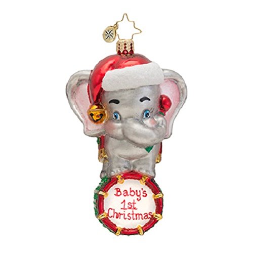 Christopher Radko A Celebratory Sweetie Glass Christmas Ornament – New for 2013 – Baby’s First Christmas