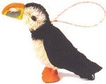 Martha Stewart Brushart Bristle Brush Ornament ~ Atlantic Puffin