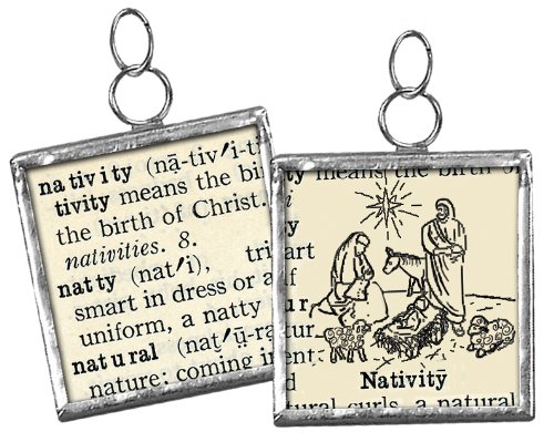 Primitives By Kathy Miniature Christmas Charm Ornament Holy Family 16058