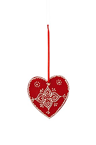 Sage & Co. XAO16558RW 3″ Wood Toole Paint Heart Ornament