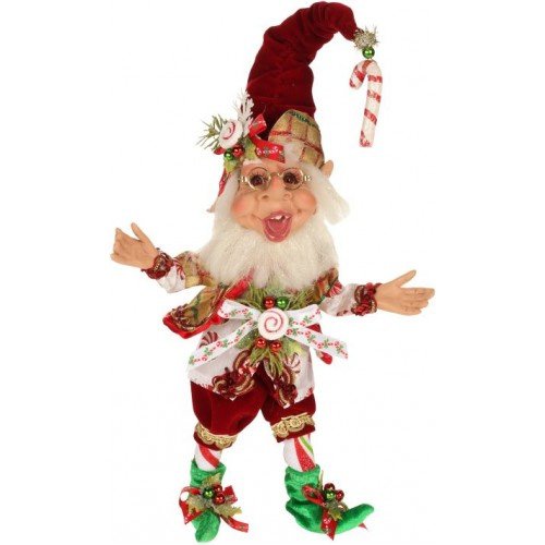 Mark Roberts Candycane Peppermint Elf Small 9″