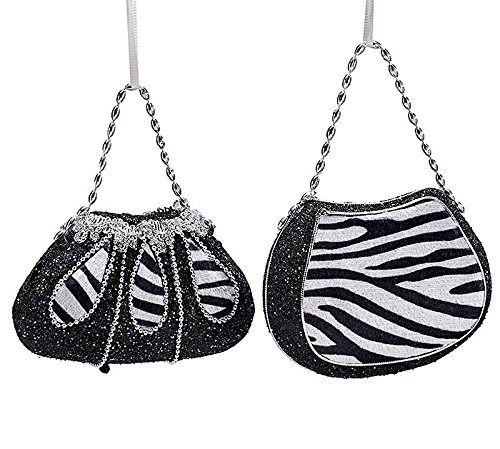 Zebra Purse Ornament -Christmas Holiday Ornament Gift