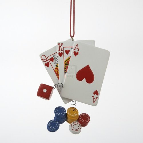 GAMBLING CARDS & DICE ORNAMENT