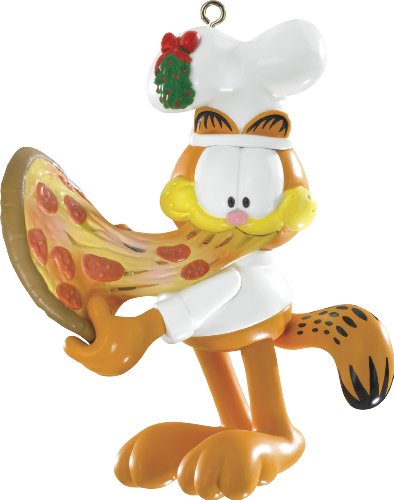 Garfield with Pizza 2014 Carlton Heirloom Ornament