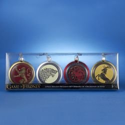 Kurt Adler Game of Thrones Disc Ornament, 80mm, Set of 4