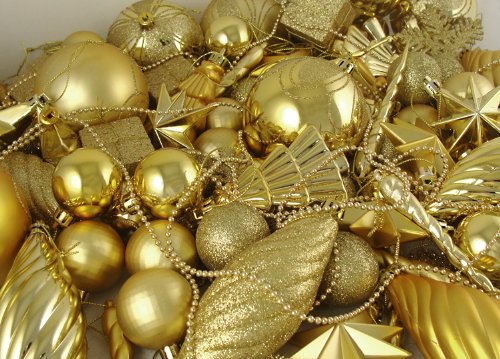 Vickerman 125-Piece Ornament Set, Gold