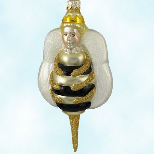 Patricia Breen Christmas Ornaments Queen Bee, 1998, 9835, Blonde Queen head, bee body