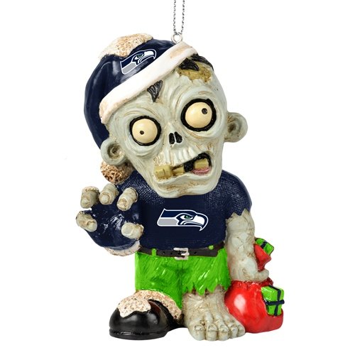 Seattle Seahawks NFL Zombie Christmas Ornament