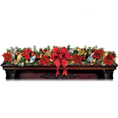 Thomas Kinkade “Wondrous Holiday” Pre-Lit And Pre-Decorated Garland by The Bradford Exchange