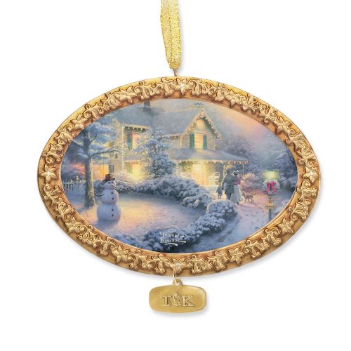 Enesco Thomas Kinkade Painter of Light Heart of Christmas Ornament, 2-3/4-Inch