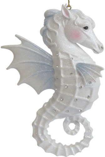 December Diamonds Sea Biscuit Sea Horse Ornament -Sparkles with Rhinestones