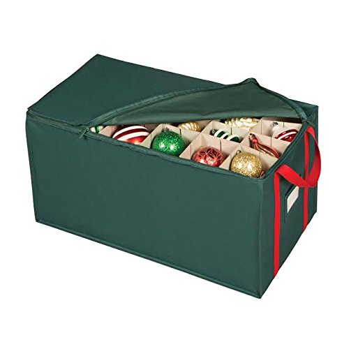 Holiday Green 54 Compartment Ornament Organizer Chest