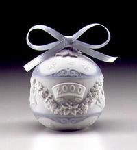 Lladro Christmas Ball Ornament Dated 2000