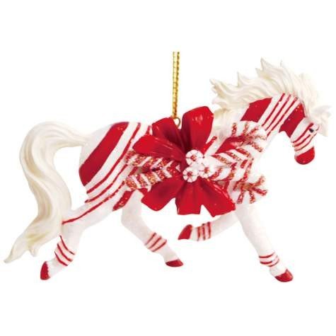 Horse of a Different Color Candy Cane Lane Arabian Horse 2.75″ Ornament in Tin