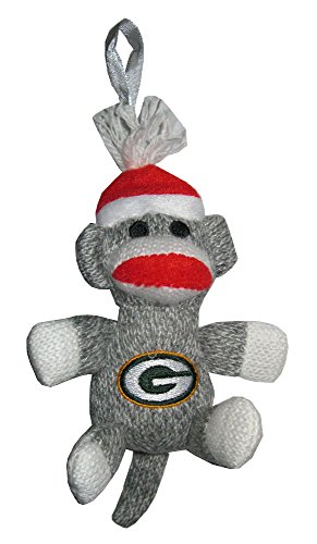 2014 NFL Football Sock Monkey Hanging Ornament – Pick Team (Green Bay Packers)