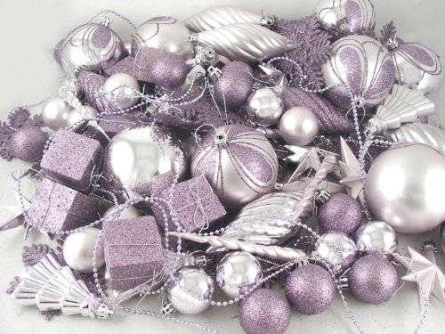 Vickerman 125-Piece Ornament Set, Lavender