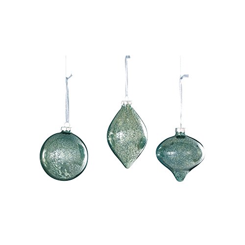 Sage & Co. XAO13859BL Glass Onion Ball Ornament Assortment, 4-Inch