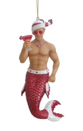 December Diamonds Candy Cane Merman Ornament