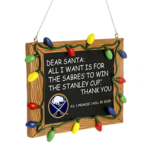 Buffalo Sabres Official NHL 3 inch x 4 inch Chalkboard Sign Christmas Ornament