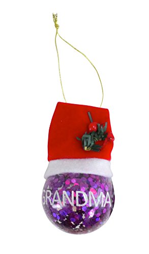 Worldwide Basix Holiday Glass Ornament With Hat (Grandma)