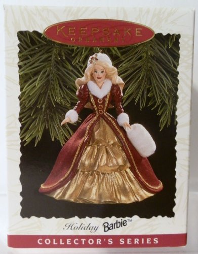 Keepsake Ornament, Holiday Barbie, Collector’s Series, Handcrafted, Dated 1996, Sculpted By Patricia Andrews, Fourth in the Holiday Barbie Ornament Series.