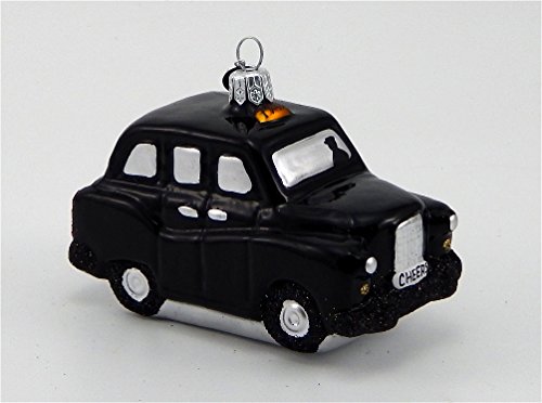 London Taxi-Blown Glass Ornament