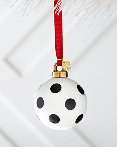 kate spade new york Deck The Halls Ornament, Black Polka Dot