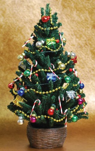 Christmas Decoration – Lighted Christmas Tree – Decorated Christmas Tree with Lights – 18″H