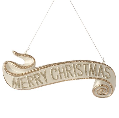 RAZ Imports – 15.5″ Merry Christmas Banner Ornament