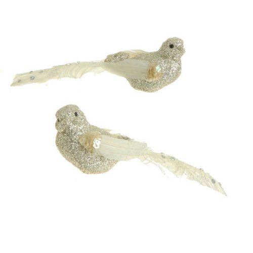 RAZ Imports – Tiffany Feathered Bird Ornaments 7″