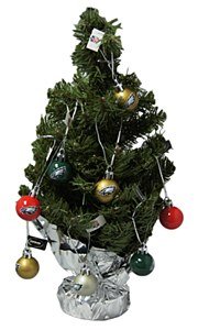 Forever Collectibles Philadelphia Eagles Table Top Tree with Ornaments