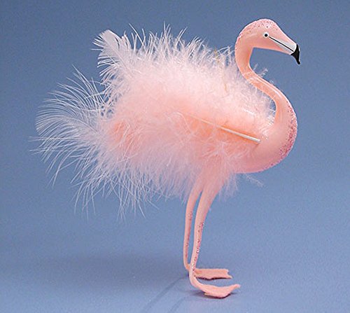 De Carlini Pink Flamingo Italian Mouthblown Glass Christmas Ornament