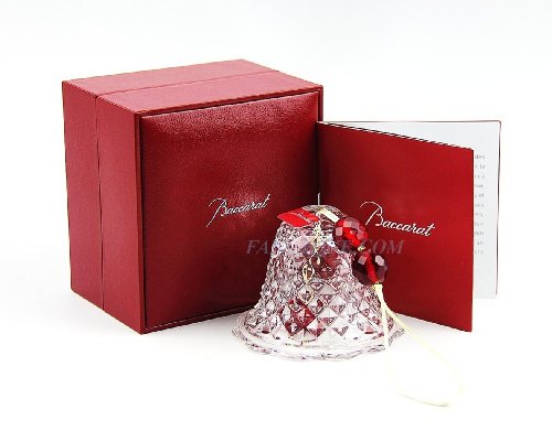 Baccarat 2012 Crystal Bell Ornament