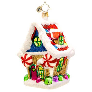 Christopher Radko Ginger Sweet Hideaway Glass Christmas Ornament 2014