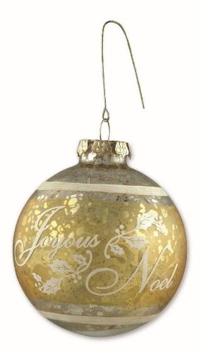Bethany Lowe Christmas – Joyous Noel Ornament, Gold – LG0751
