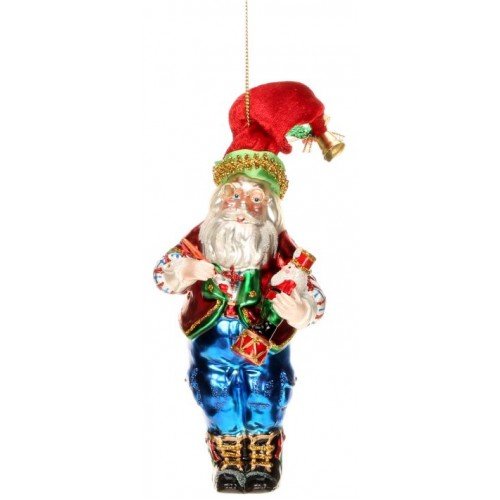 Mark Roberts Blown Glass Workshop Santa Ornament – Includes Official Mark Roberts Gift Boxed 6″