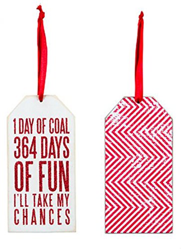 One Day of Coal, 364 Days of Fun Wine Bottle Tag