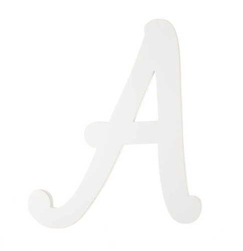 Darice 9188-A White Wood Letters, A, 9-Inch