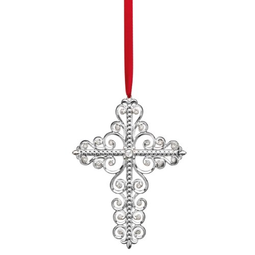 Lenox 2014 Gemmed Cross Metal Ornament