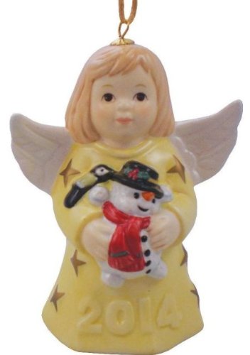 2014 Goebel Annual Dated Angel Bell Ornament Vanilla Yellow 39th Edition