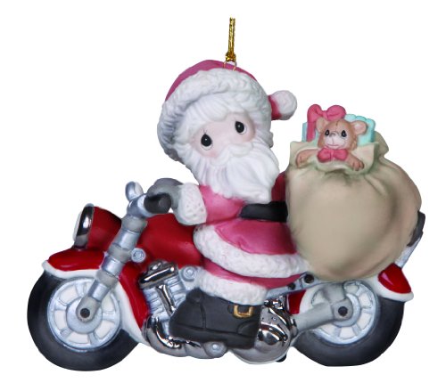 Precious Moments Company Santa on Motorcycle Ornament