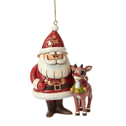 Rudolph Jim Shore Ho Santa & Rudolph 50th Anniversary Ornament