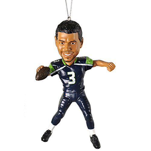 Russell Wilson (Seattle Seahawks) Forever Collectibles 4″ NFL Player Ornament