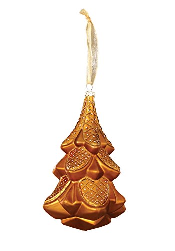 Sage & Co. XAO14644GD Christmas Tree Glass Ornament, 6.25-Inch