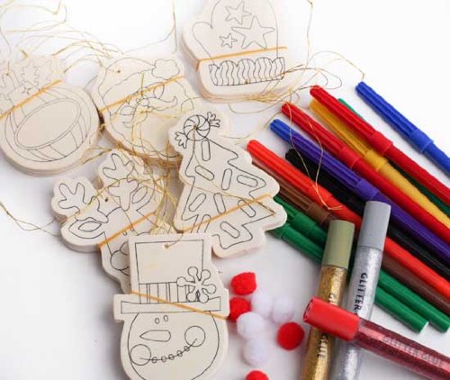 Kid Friendly Decorate Your Own Holiday Ornament Crafting Kit Makes 30 Ornaments